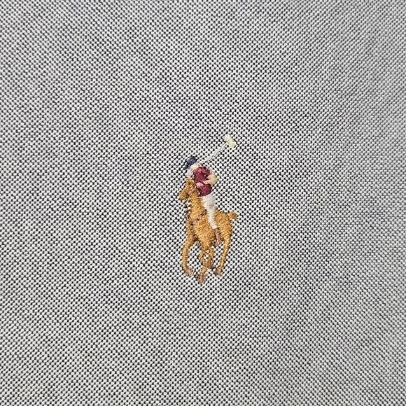 Ralph Lauren Long Sleeve Button Front Collared Shirt Light Gray Men's XL - Picture 2 of 10